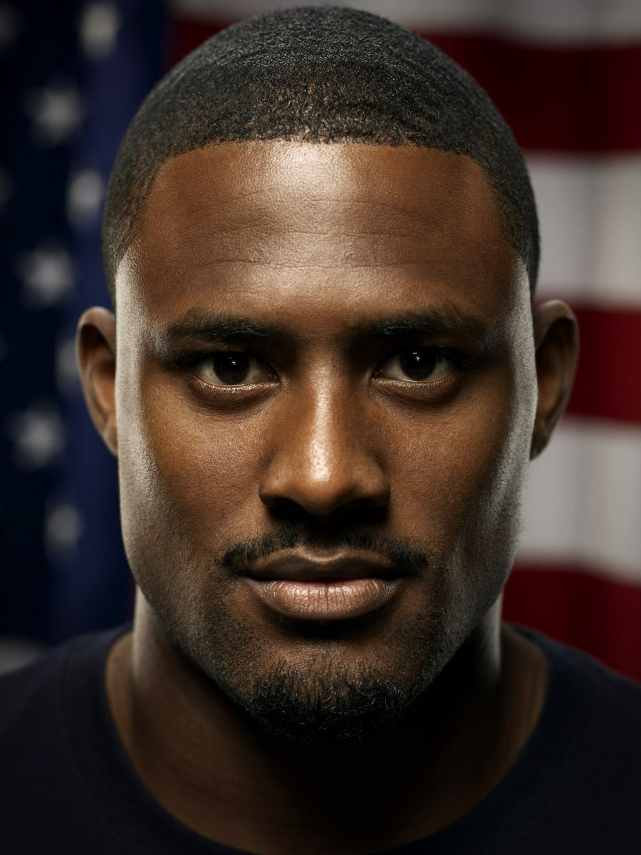portrait of David Oliver, US Olympic athlete, photographed by Scott Council