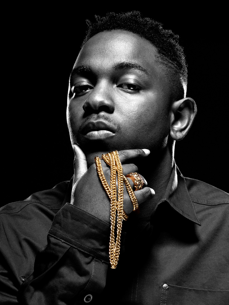 portrait of Hip-hop artist, rapper, Kendrick Lamar photographed by Scott Council