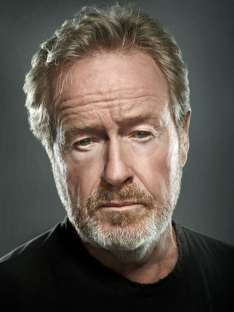 portrait of Director Ridley Scott photographed by Scott Council