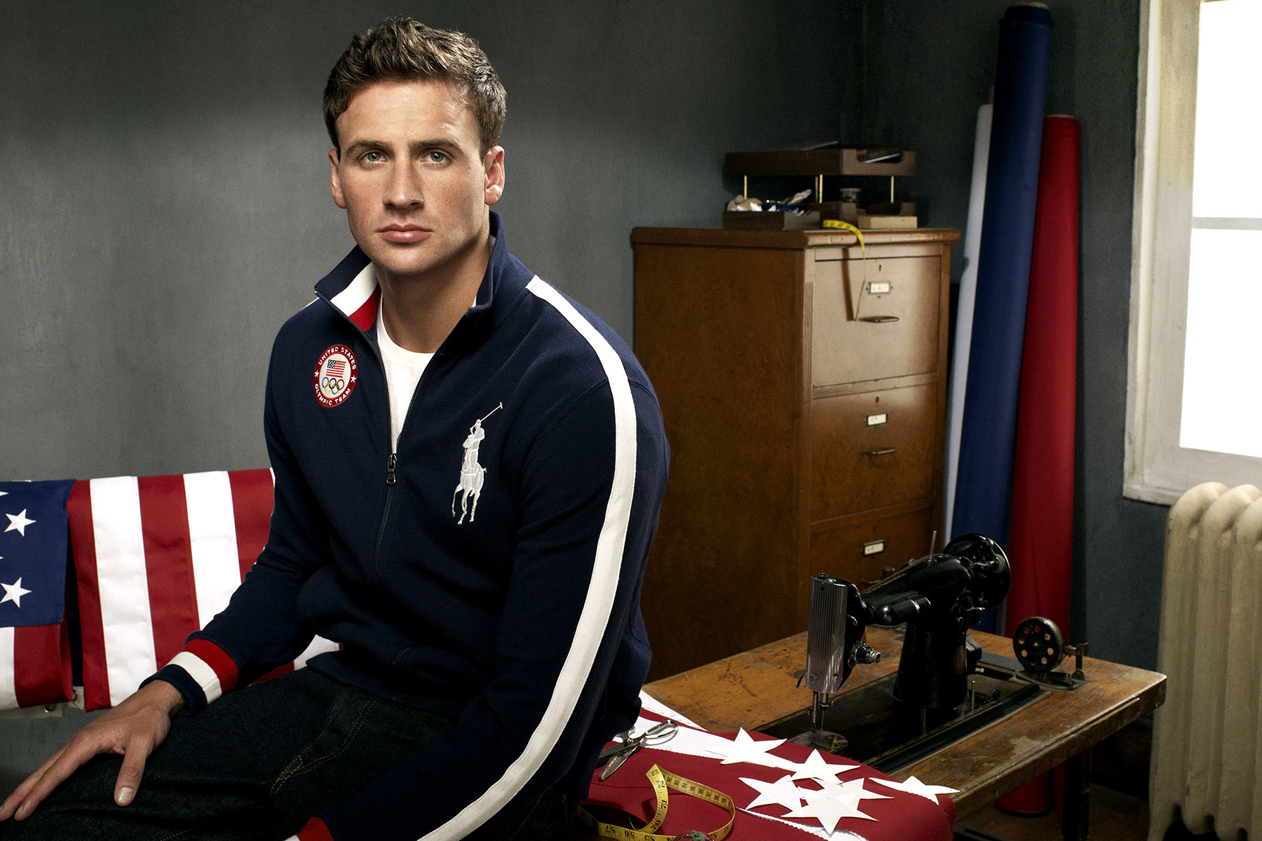 portrait of  Ryan Lochte, US Olympic athlete, photographed by Scott Council